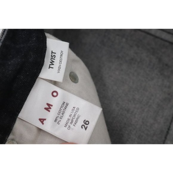 Amo women's 26 distressed twist in vixen wash destroy skinny jeans cotton‎ blend - Picture 10 of 11